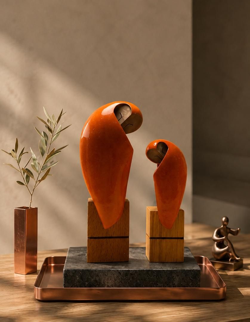 جغد پایه چوبی جفت وارداتی